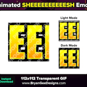 Animated SHEEEEEEEEEESH Twitch Emote | Sheesh Animated Emote for Twitch or Discord, Super Long Sheesh Scrolling Emote