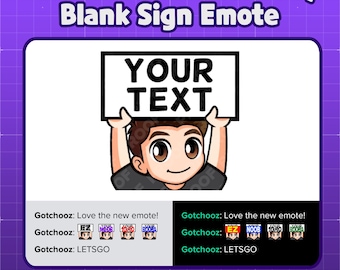 Emote personalizzata con animazione di un ragazzo dai capelli castani per Twitch, Discord, Kick e Rumble per lo streaming / Emote personalizzata