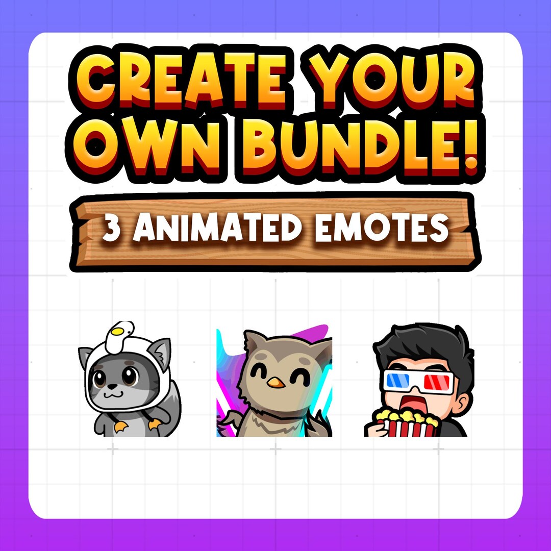 Create Your Own Animated Bundle (3 Emotes) for Twitch, Kick, Tiktok ...