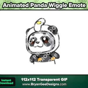 Animated Panda Wiggle Emote for Twitch or Discord