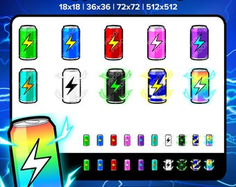 Energy Drink Twitch Badges Bit Badges Channel Points Discord Badges Youtube Badges Subscriber Badges Facebook Badges Tiktok Badges