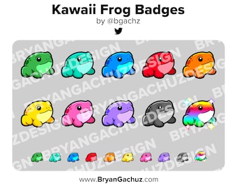 Frog Twitch Badges Bit Badges Channel Points Discord Badges Youtube Badges Subscriber Badges Facebook Badges TikTok Badges