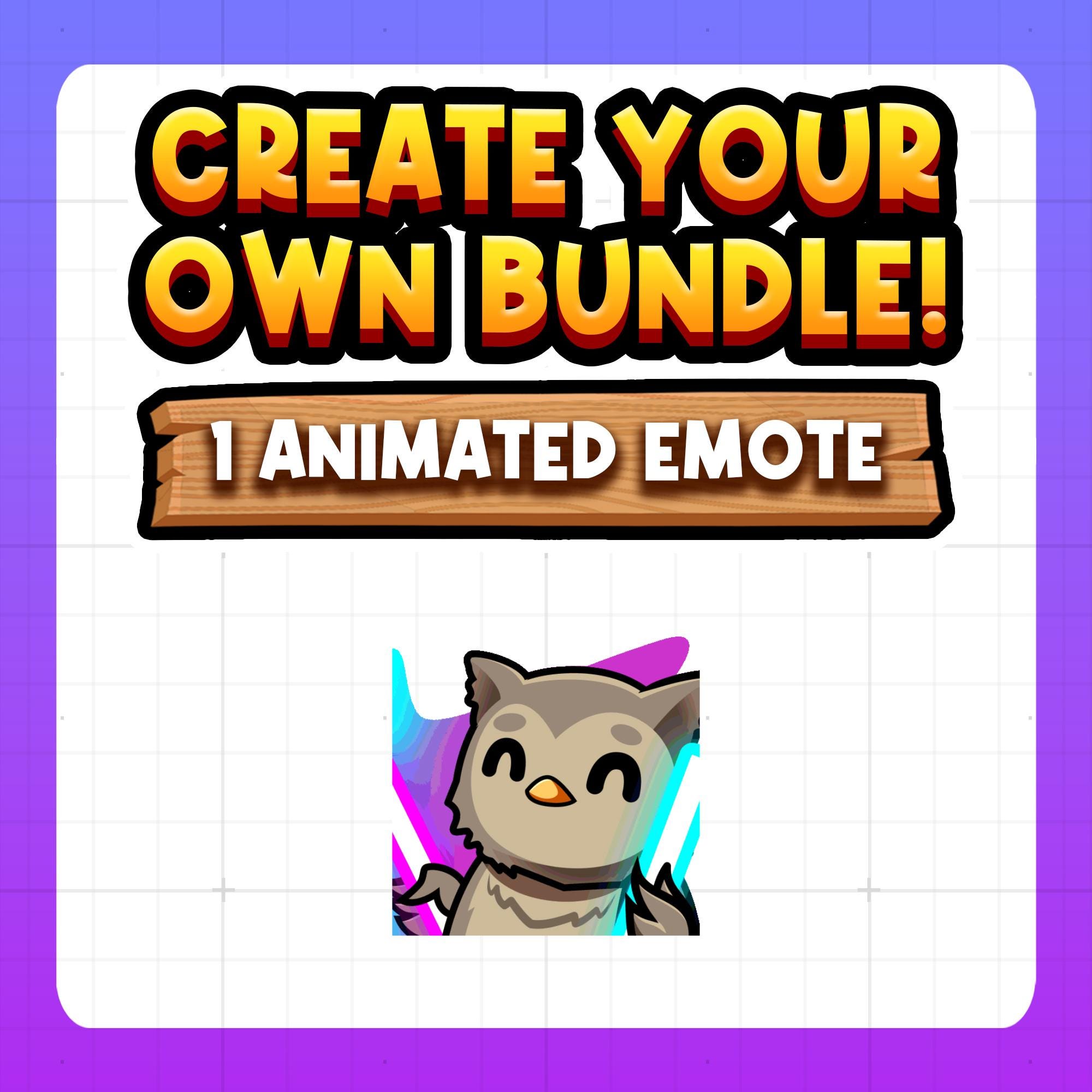 Create Your Own Animated Bundle (1 Emote) for Twitch, Kick, Tiktok, Discord, Rumble, Youtube, Facebook | Pick One Emote For Your Stream