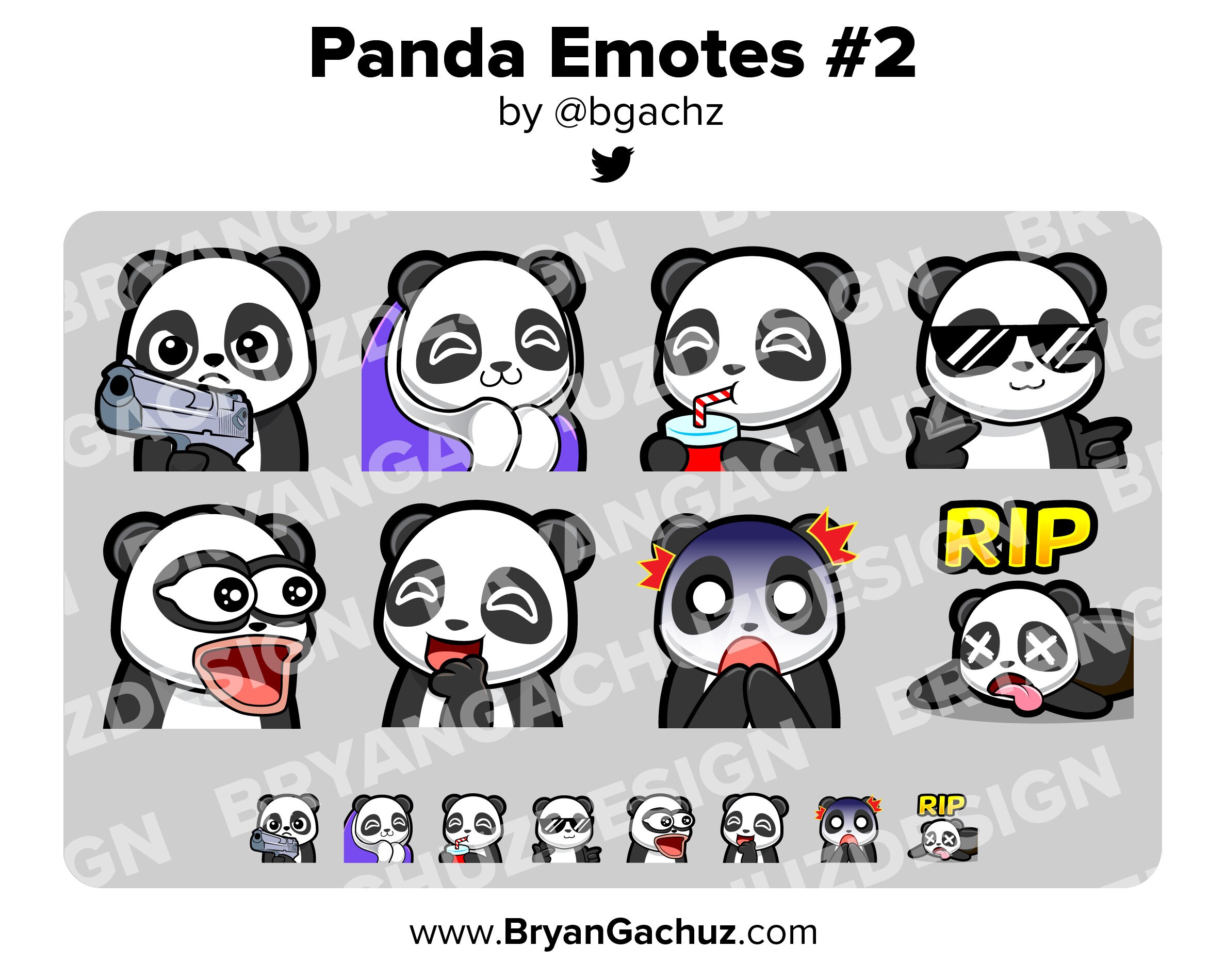 Cute Chibi Kawaii Panda Gun Cozy SIP Cool POG LUL | Etsy