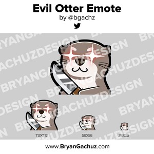 Otter Wave Rage Love HYPE Discord or Youtube Sad and Pat Emotes for Twitch