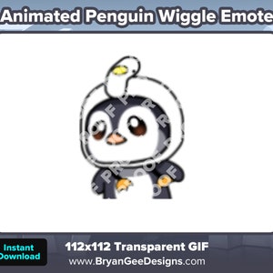 Animated Penguin Wiggle Emote for Twitch or Discord