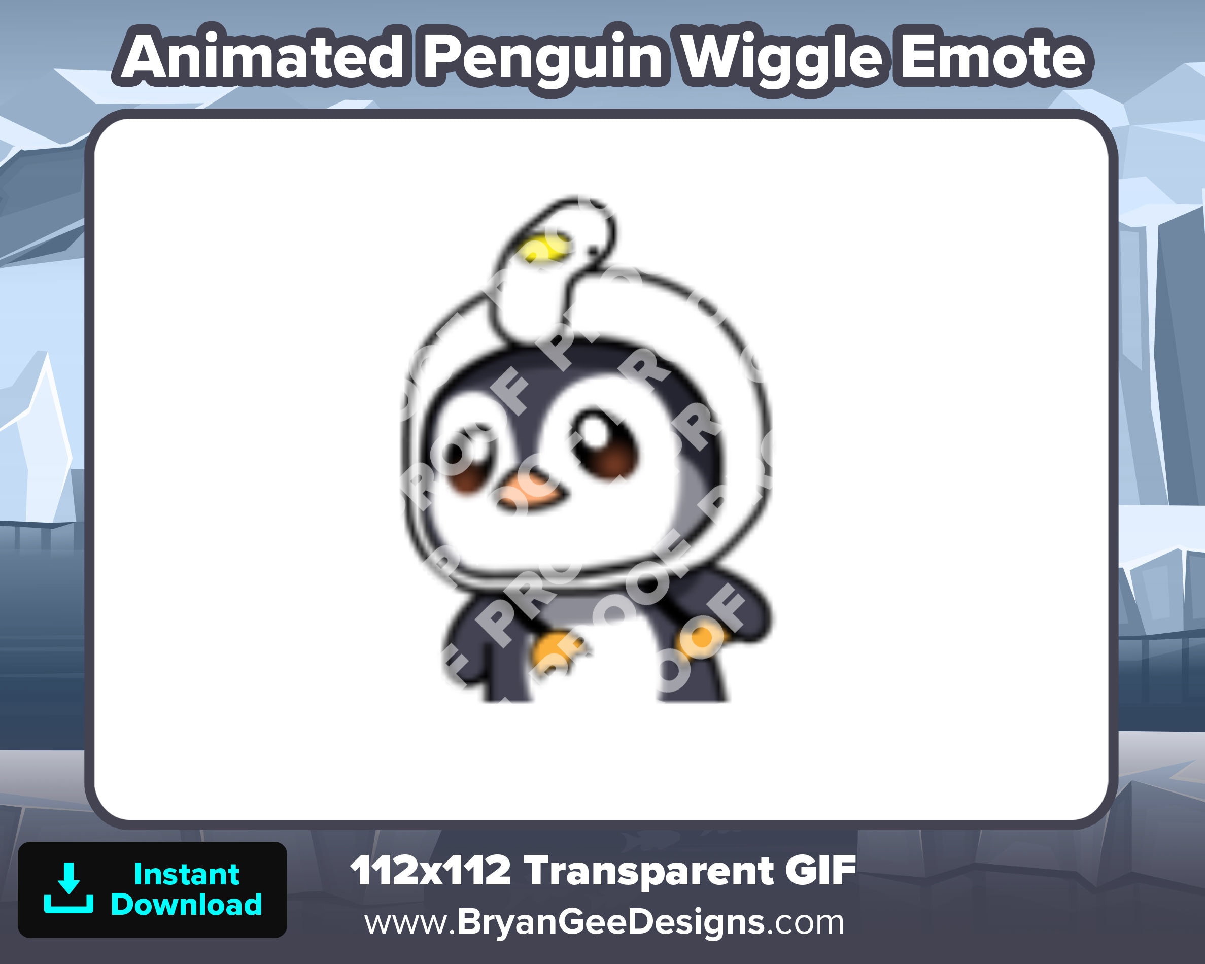 Animated Penguin Wiggle Emote for Twitch or Discord Etsy Ireland