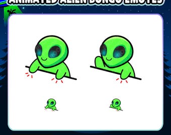 Animated Bongo Alien Emote | Cute Alien GIF for Twitch, Discord, YouTube & VTubers