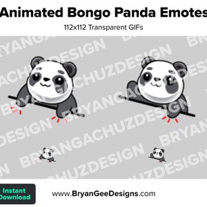 Animated Bongo Panda Emote for Twitch or Discord