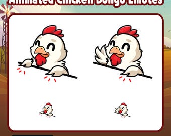 Animated Bongo Chicken Emote | Cute Chicken GIF for Twitch, Discord, YouTube & VTubers