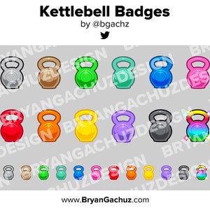 Kettlebell Twitch Badges Bit Badges Channel Points Discord Badges Youtube Badges Subscriber Badges Facebook Badges Tiktok Badges Exercise