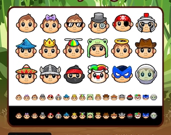 Monkey Twitch Badges Bit Badges Channel Points Discord Badges Youtube Badges Subscriber Badges Facebook Badges TikTok Badges
