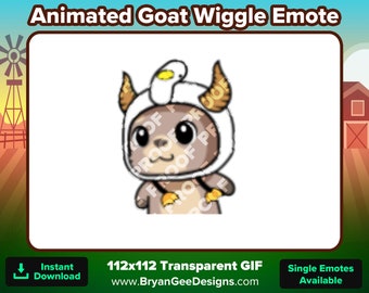 Animated Goat Wiggle Emote for Twitch or Discord