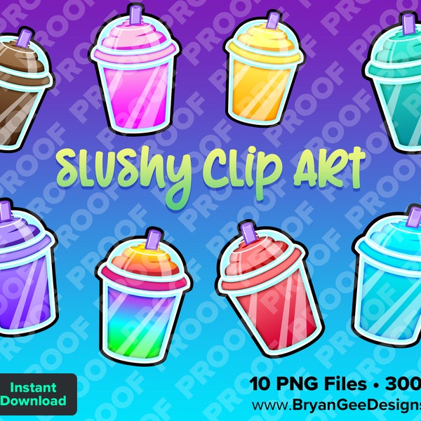 Slushy Slushie Clipart  Instant PNG Download Printable PNG Commercial Use