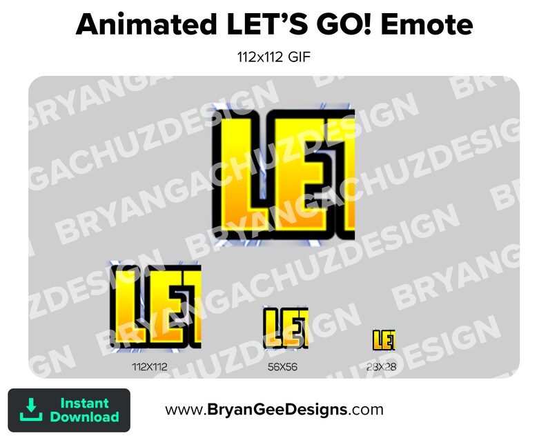 Animation Let Go Icon Animated LET'S GO Emote for Twitch or Discord - Etsy