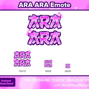 ARA ARA Twitch Emote für Streaming Youtube Discord TikTok P2U Vorgefertigte Emotes