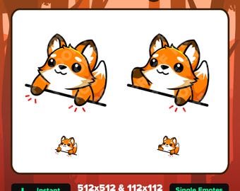 Animated Bongo Fox Emotes for Twitch or Discord