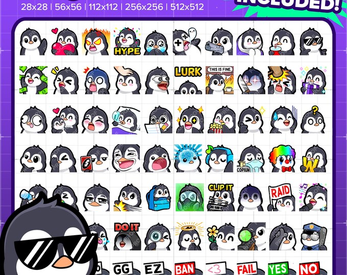 Cute Penguin Hug Cuddle Bestfriends Lover Animal Cozy Comfy Twitch ...