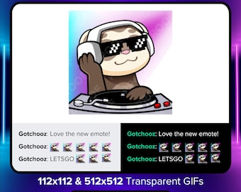 Animated Ferret DJ Emote for Twitch, Discord, Kick, Rumble for Streaming