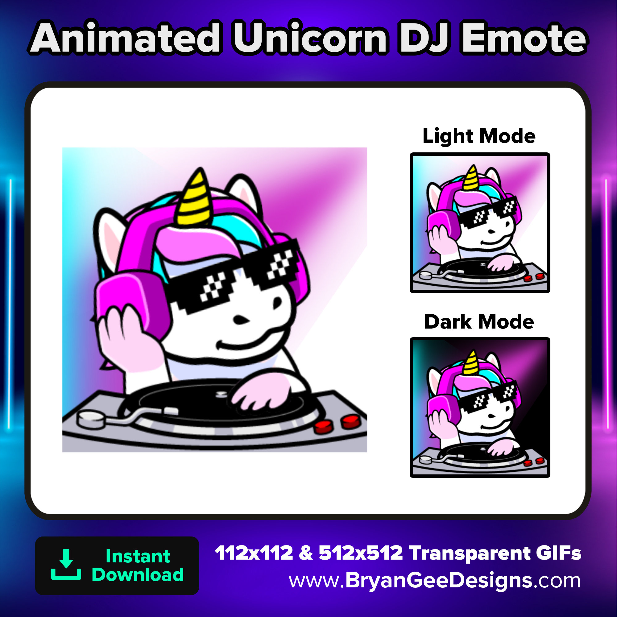 Dj unicorn - Etsy Österreich, image size:2000x2000