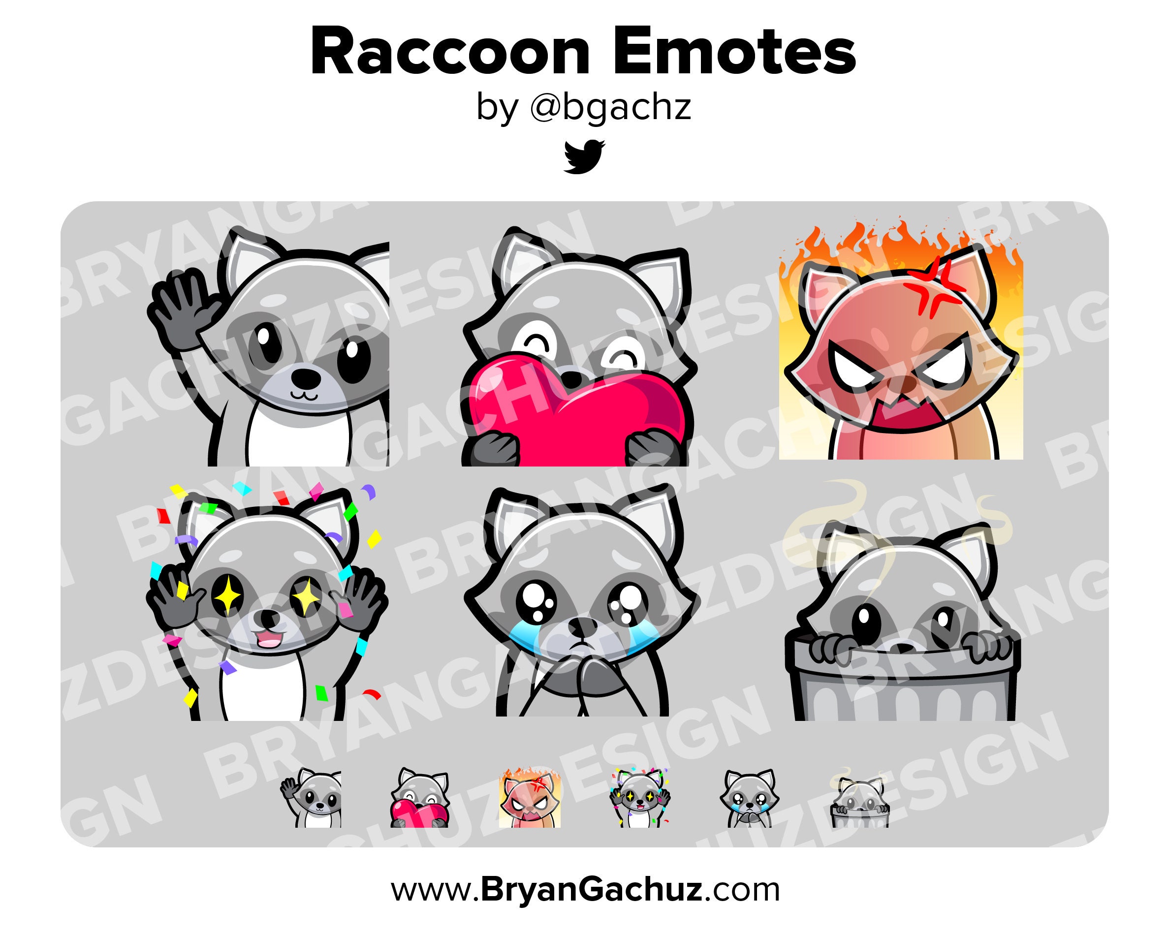 Otter Wave Rage Love HYPE Discord or Youtube Sad and Pat Emotes for Twitch