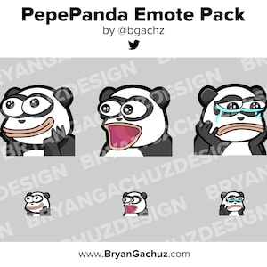 Pepe Panda Emote Pack para Twitch, Discord o Youtube