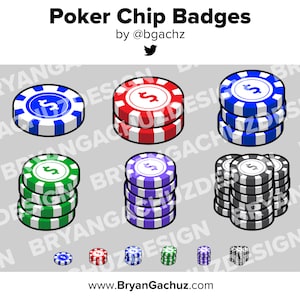 Poker Chip Twitch Badges Bit Badges Channel Points Discord Badges Youtube Badges Subscriber Badges Facebook Badges Tiktok Badges Casino
