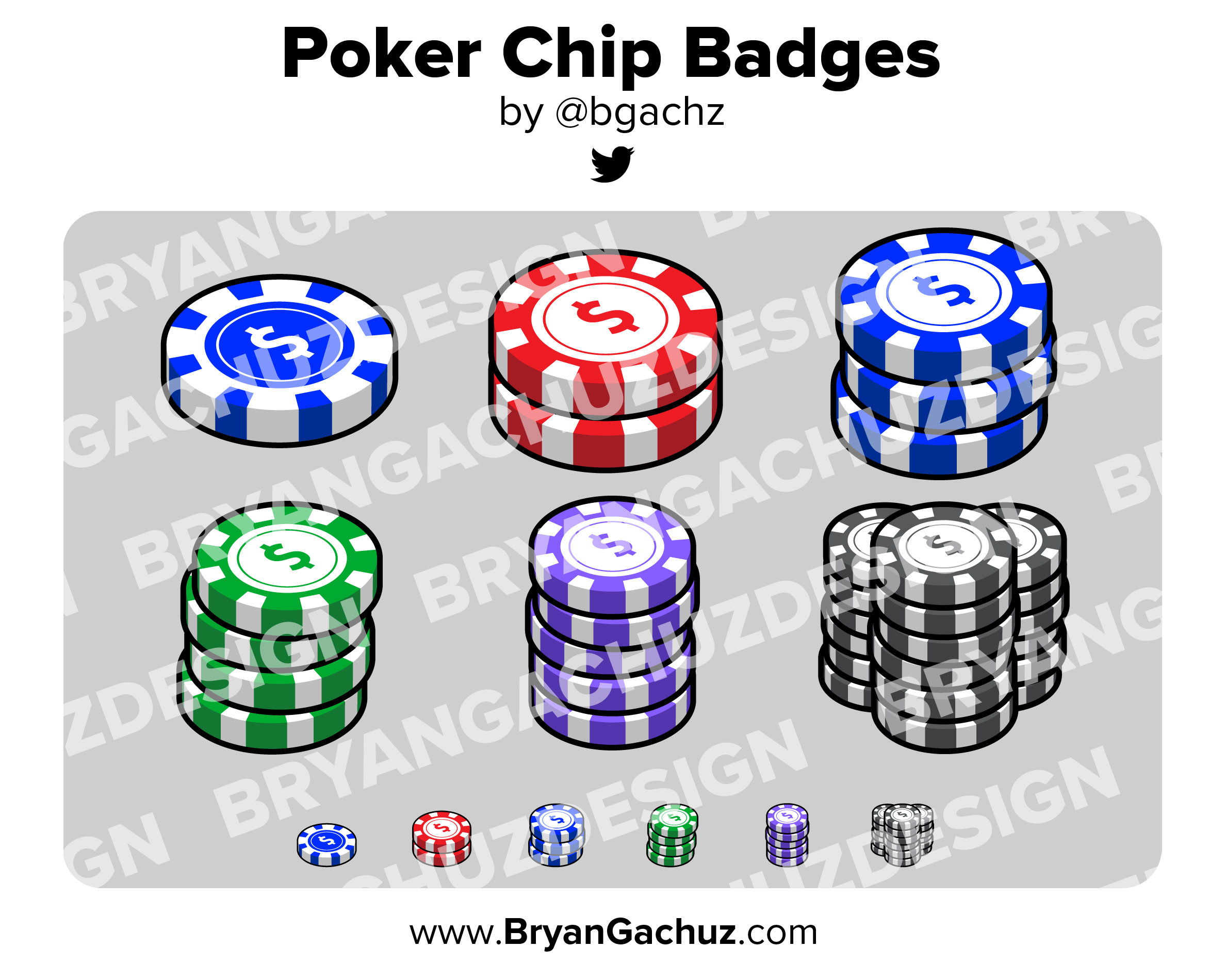 Poker Chip Poker Chips Casino Subscriber Loyalty Bit Badges Channel Points For Twitch Discord Or Youtube