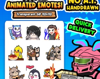 Custom Animated Emote | Animated Emoji for Streaming on Twitch Discord Youtube | Cute Chibi Kawaii Anime Style Emotes | Streamer Graphics