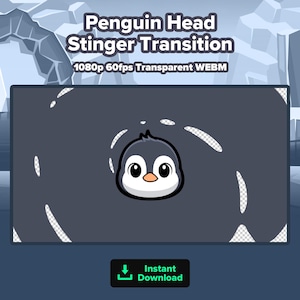 Penguin Stinger Transition Animated Twitch Scene Transition | Penguin Scene Transition