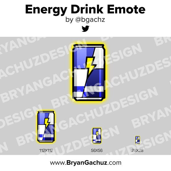 Energy Drink Emote for Twitch, Discord or Youtube