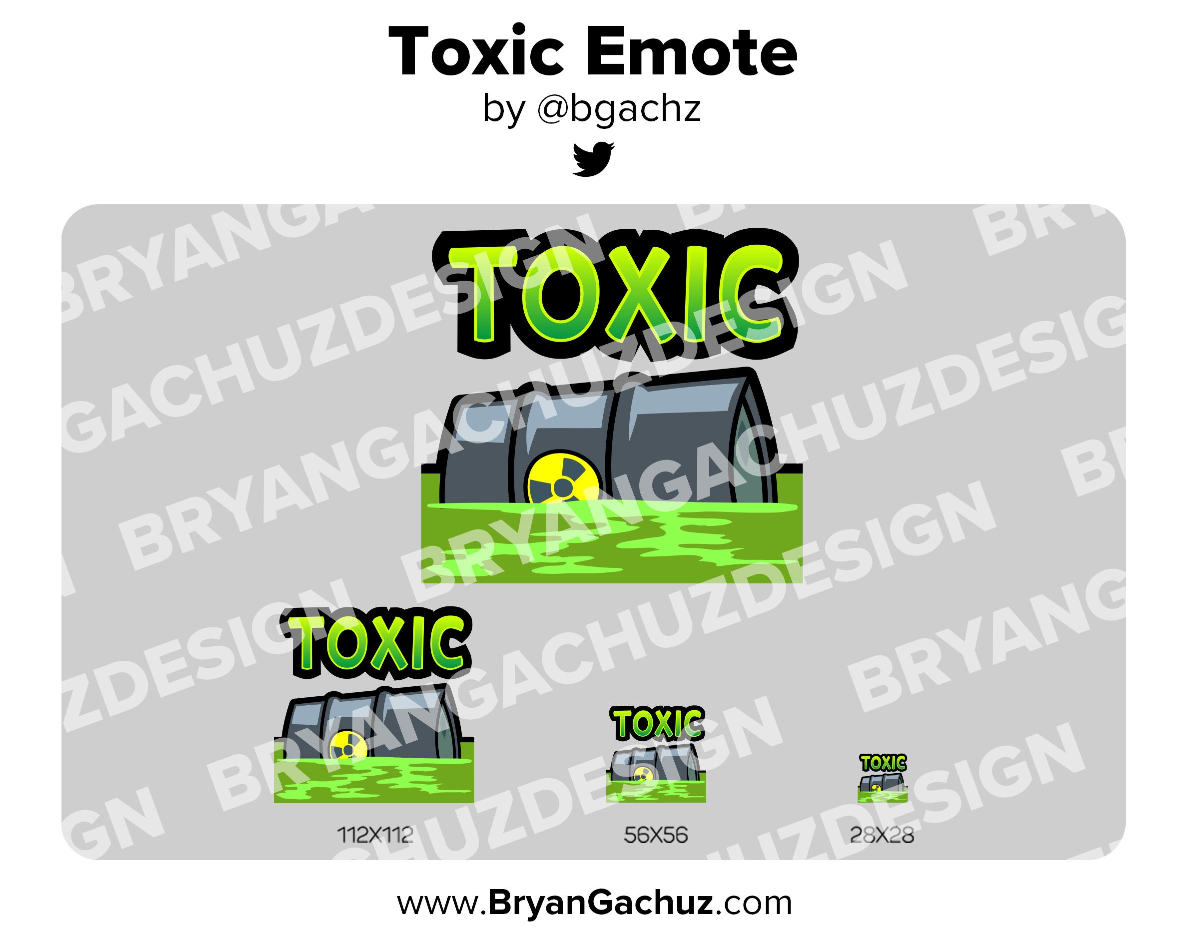 TOXIC Emote for Twitch Discord or Youtube Etsy