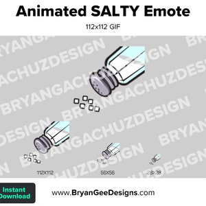 Animated SALTY / SALT Emote for Twitch or Discord