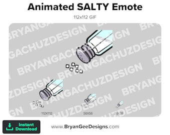 Animated SALTY / SALT Emote for Twitch or Discord