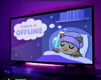 Gufo Twitch Schermata Offline Scena Offline, Grafica Twitch, Grafica Streamer, Streaming Accogliente, Streaming Carino