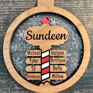 Personalized Family Ornament North Pole
