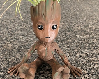 Baby Groot Model or Air Plant / Succulent Planter  Guardians of the Galaxy Hand Painted
