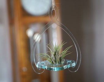 Green Glass Acrylic Air Plant Holder