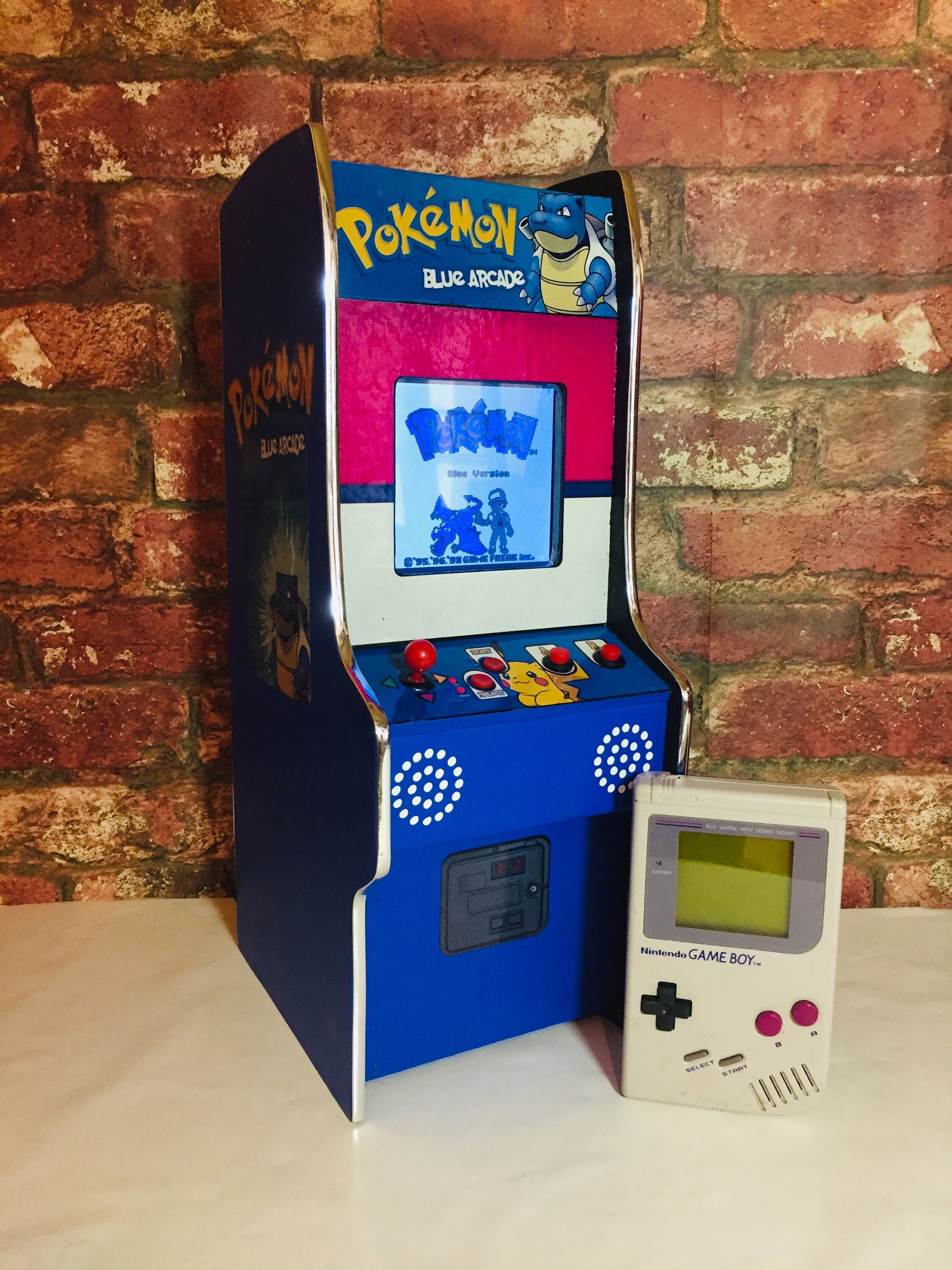 Pokemon Blue Mini Arcade Machine Android 4.4 Office Desk Etsy
