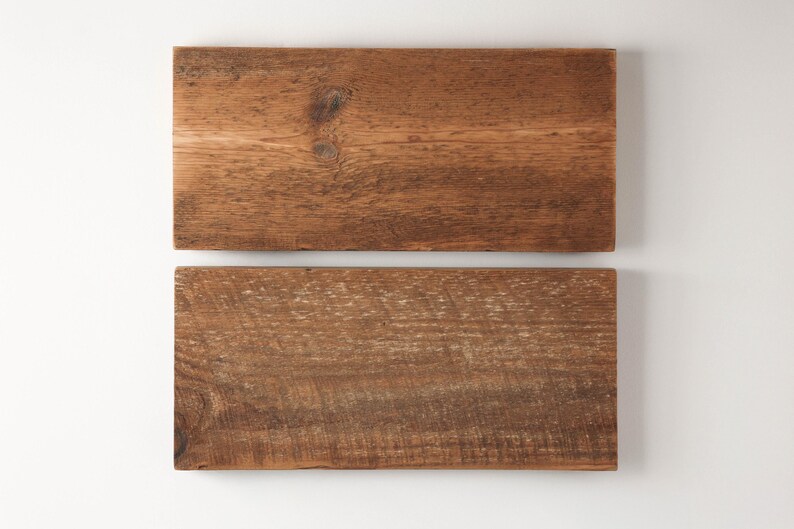 Reclaimed Barn Wood Deep Floating Shelves | 2" Barn Plank | Amish Handcrafted | Set of 2 | Low Profile Brackets image 4