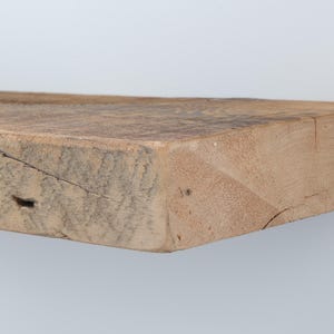 Estantes flotantes profundos de madera de granero recuperada / Viga de granero de 3" / Hechos a mano por Amish / Juego de 2 / Soportes de perfil bajo imagen 3