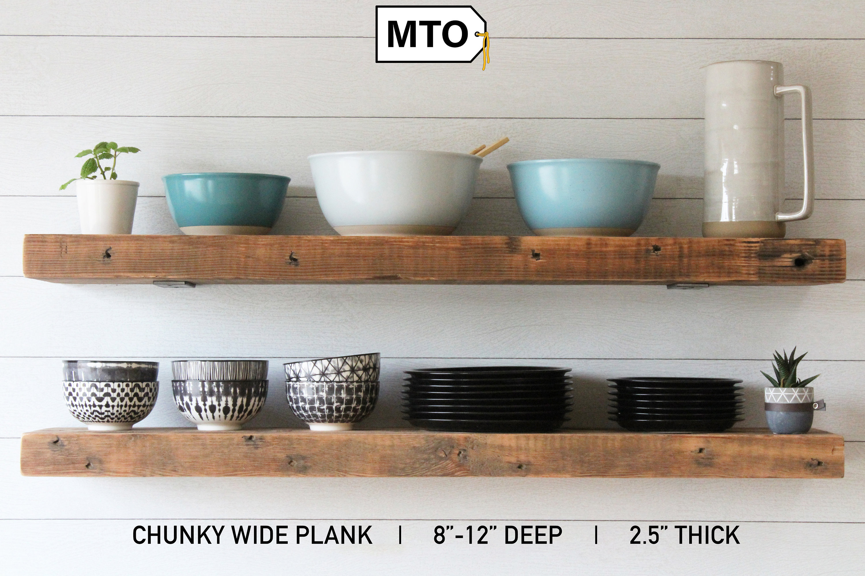 Floating shelves sale for kitchen dishes