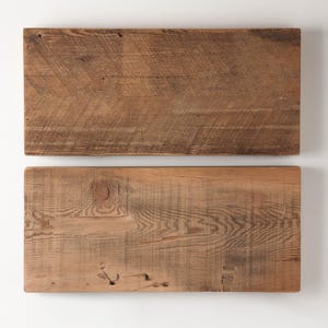 Estantes flotantes profundos de madera de granero recuperada / Viga de granero de 3" / Hechos a mano por Amish / Juego de 2 / Soportes de perfil bajo imagen 4