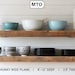 Reclaimed Wood Floating Shelves, Deep, Kitchen, Dishes | Low Profile Brackets | Natural MTO CWP | Amish Handcrafted in Lancaster, PA 