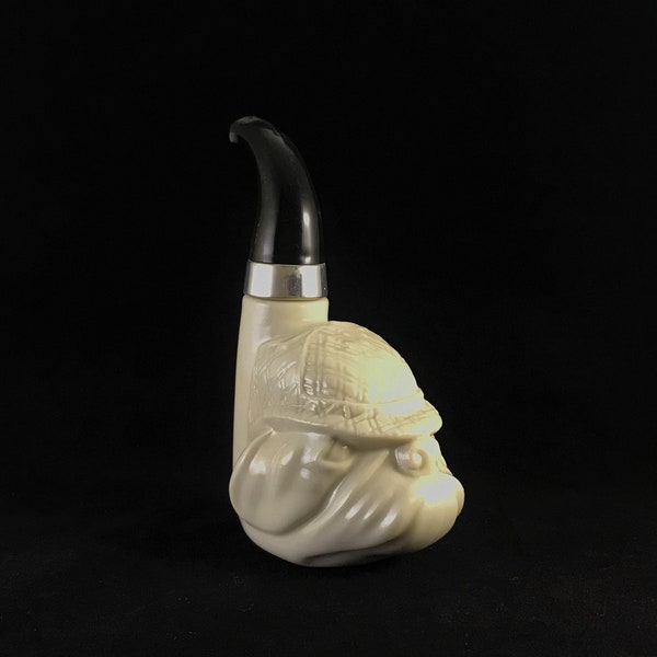Avon Bulldog Pipe Decanter, Sherlock Holmes Pipe Dog, Avon Bulldog Pipe Cologne Bottle, Wild Country After Shave, Avon Collectible Bottle