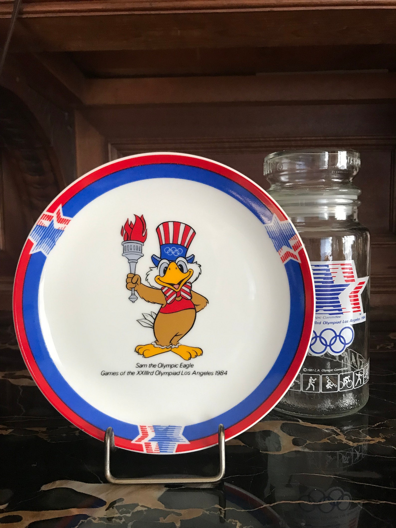 1984 Los Angeles Olympic Commemorative Plate and M&ms Olympic Etsy