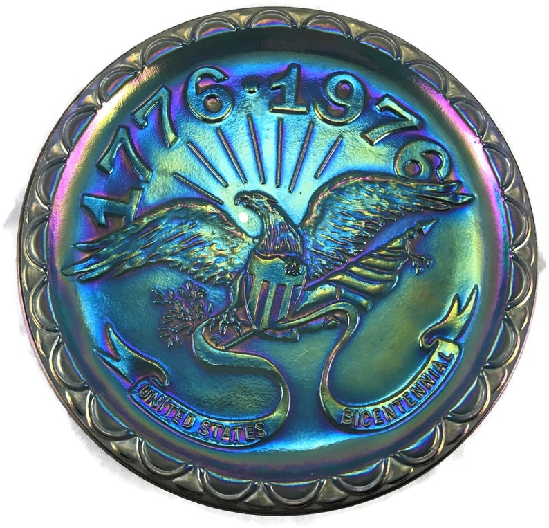 INDIANA GLASS Co American Bicentennial Commemorative Plate Etsy