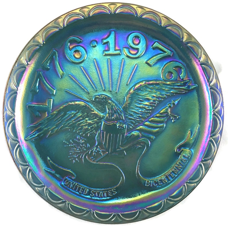 INDIANA GLASS Co American Bicentennial Commemorative Plate Etsy