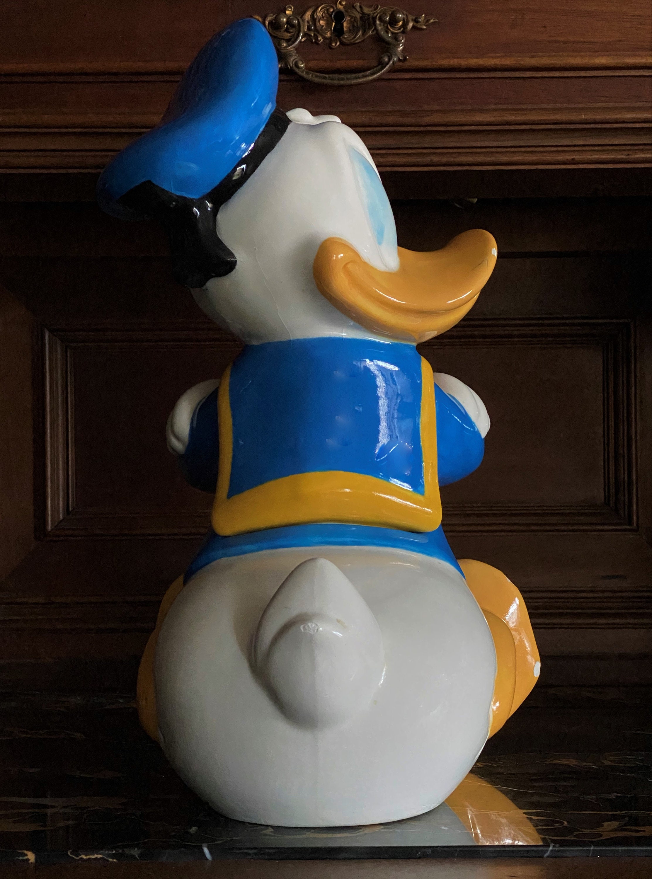 vintage】ディズニー ドナルド クッキージャー 小物入れ 陶器
