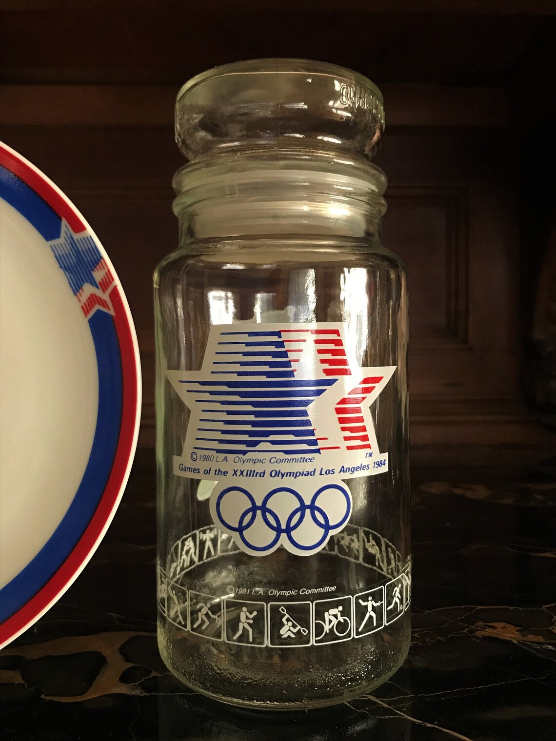 1984 Los Angeles Olympic Commemorative Plate and M&ms Olympic Etsy